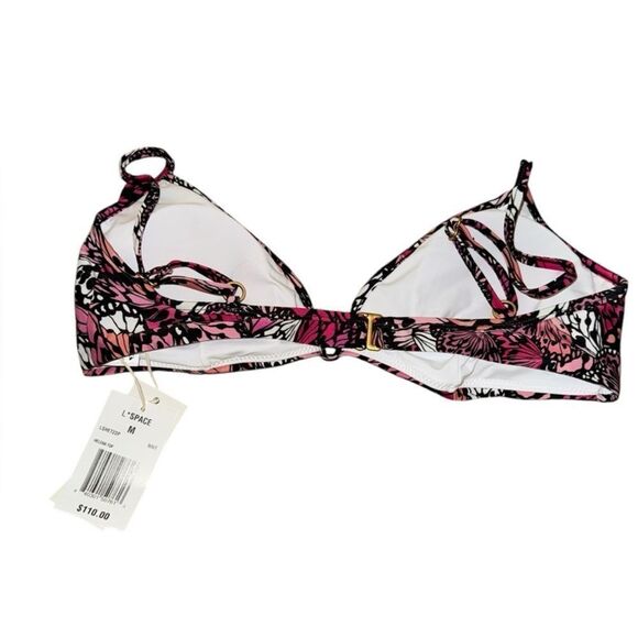 L*Space NWT Eco Chic Econyl® Helena Bikini Top in Butterfly Effect Size Medium - Picture 8 of 9
